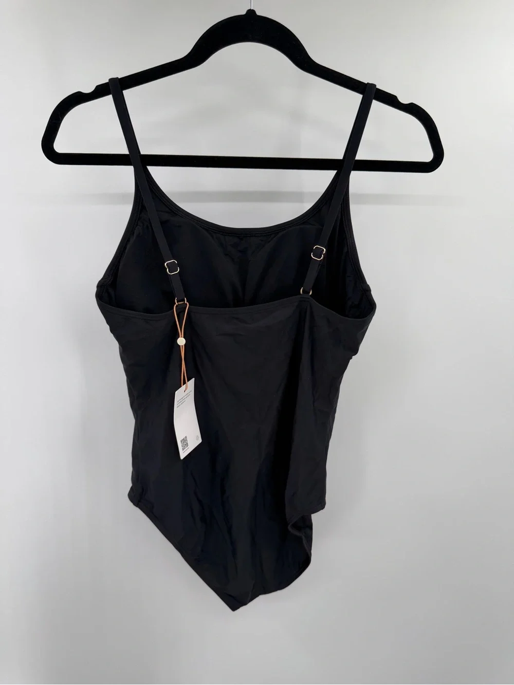 Quince Italian Cami One-Piece Swimsuit Black Size Small New with tags